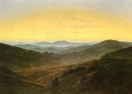 Friedrich - Paisaje con el carácter de los Mittelgebirges bohemios (1835)