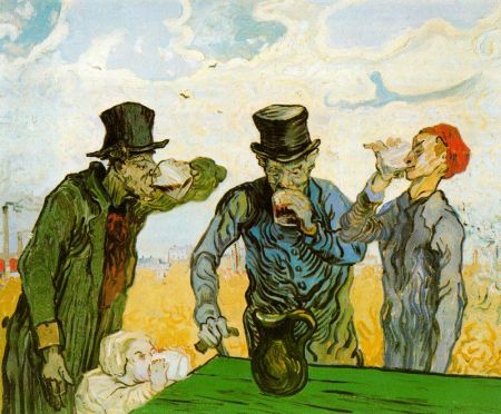 Van Gogh - los bebedores (1890)