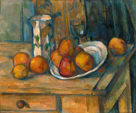 Cezanne - Still Life with Milk Jug and fruit (1900)