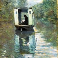 el barco-estudio (Monet, 1876)