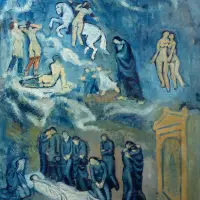 evocación, el entierro de Casagemas (Picasso, 1901)